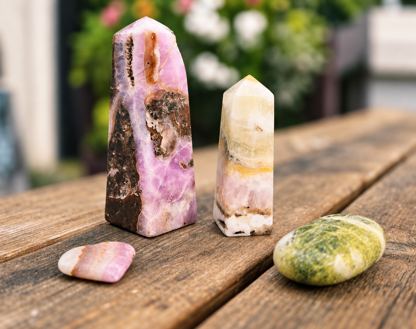 Polished crystal towers for an introduction to crystals