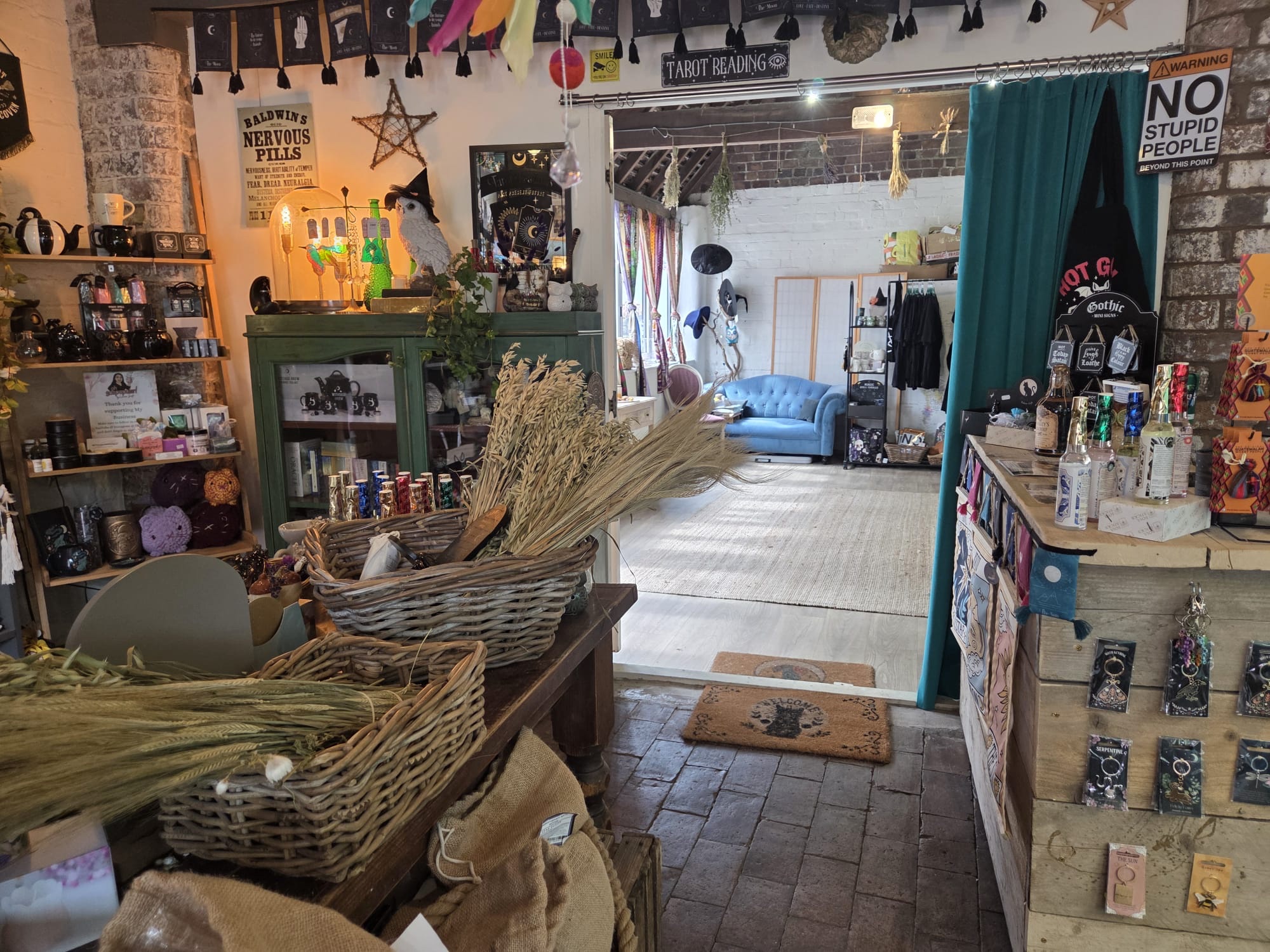 A view through the shop into the gathering room